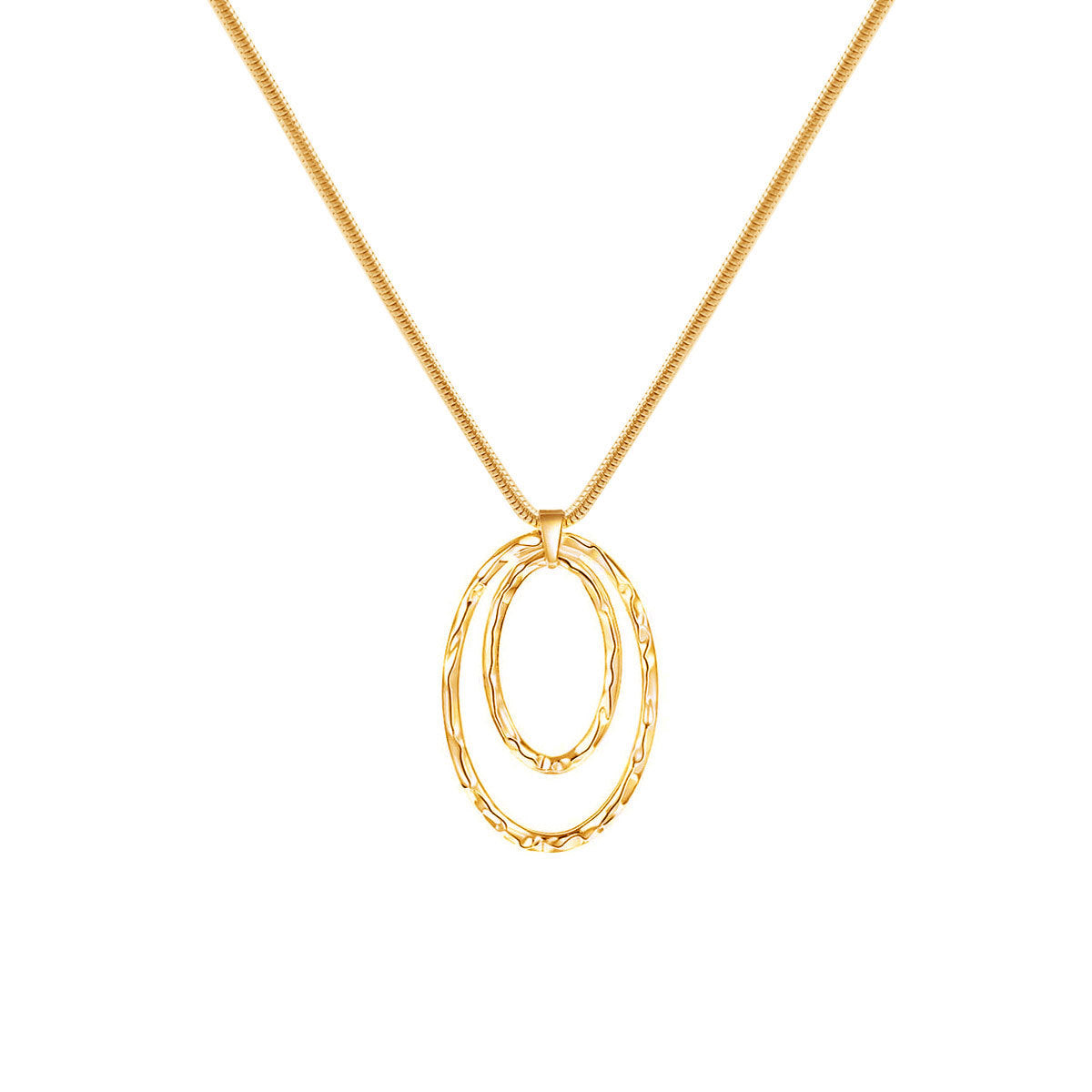 Vintage Trendy Geometric Alloy Snake Chain Necklace for Women