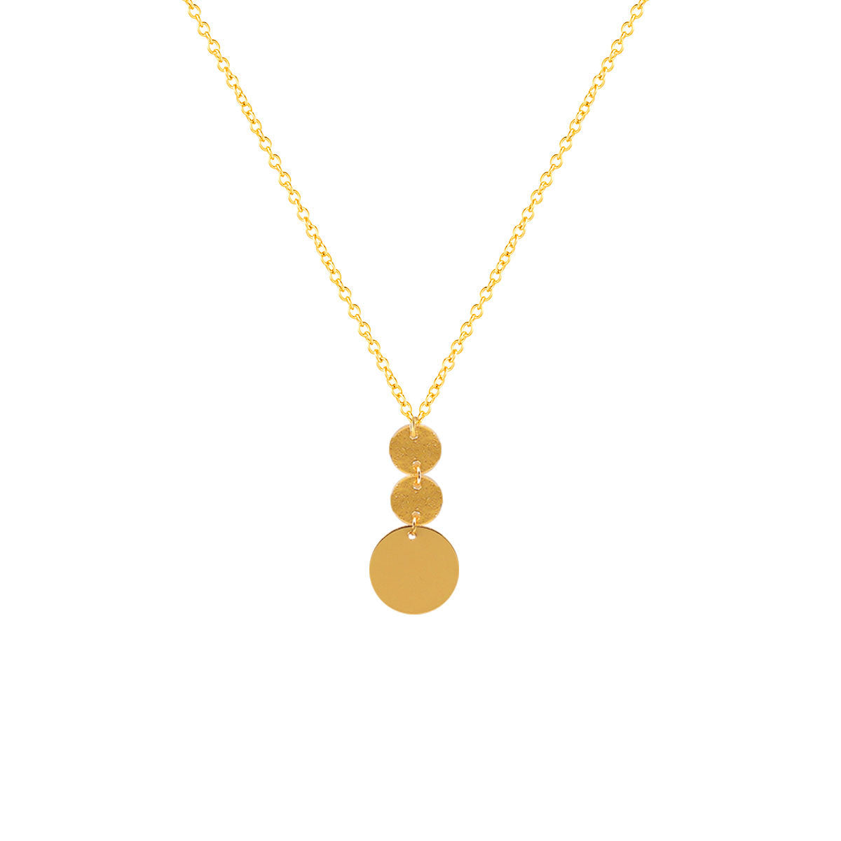 Round Geometric Alloy Plated Cross Chain Necklace for Women