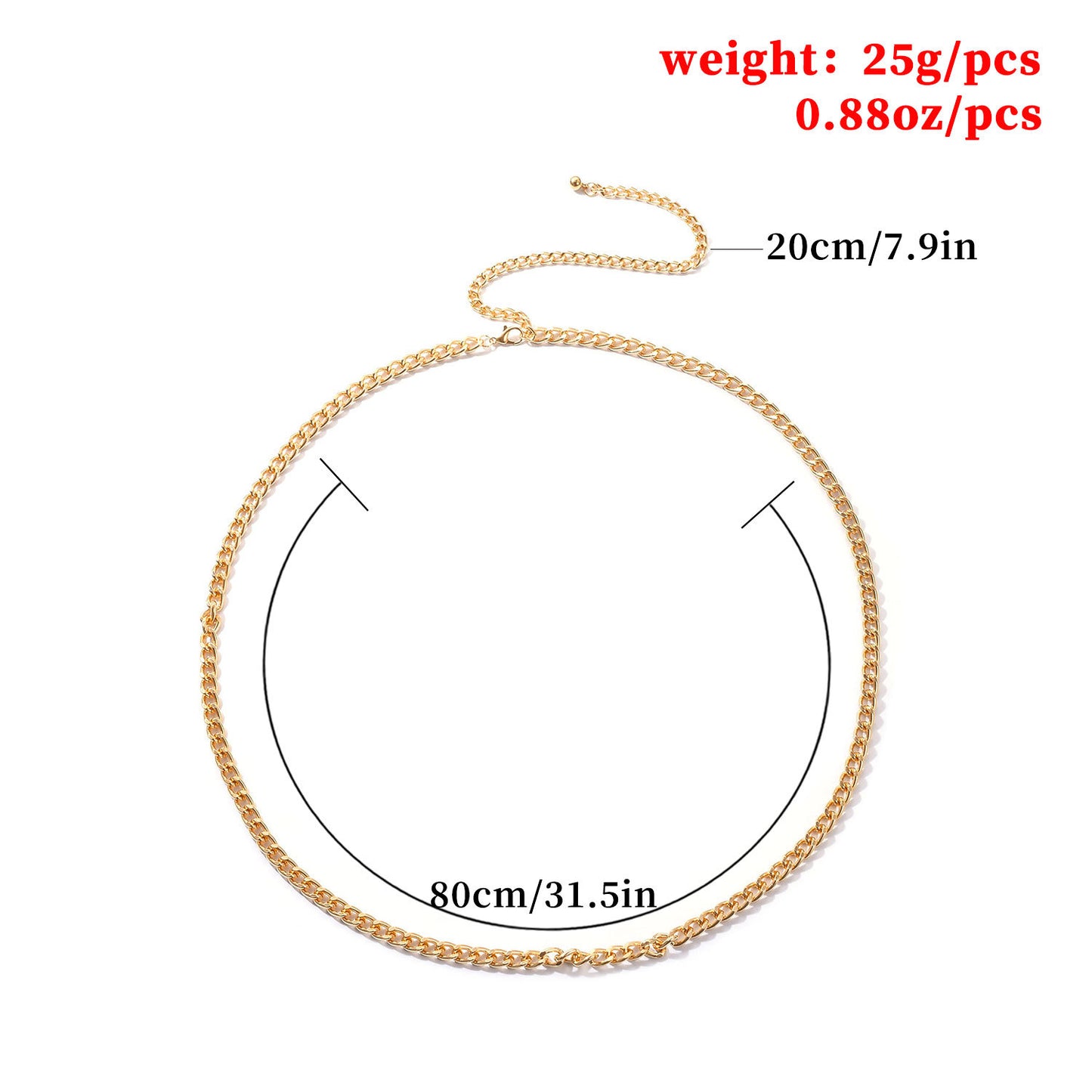 Punk Vintage Exaggerated Metal Chain Body Chain for Women