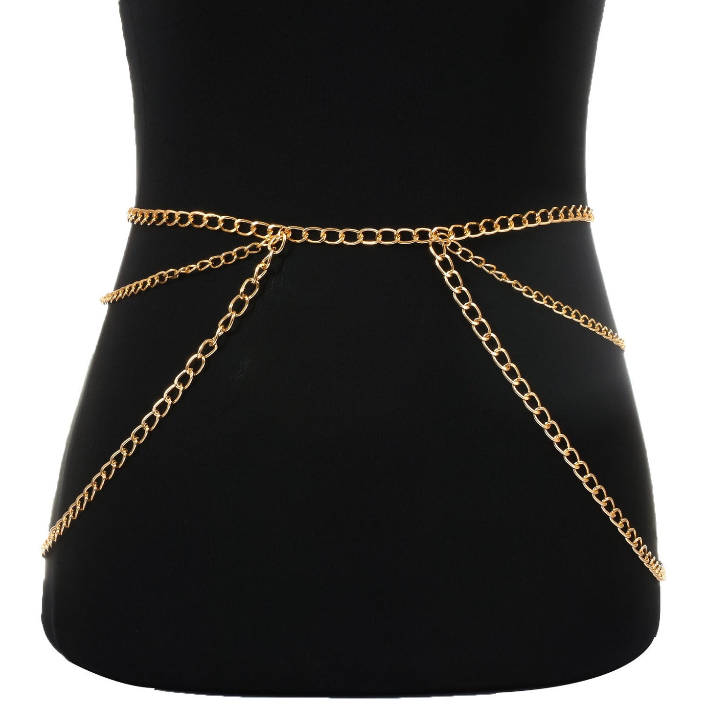 Catena a maglie esagerata punk metal per donna, catena in lega per la vita