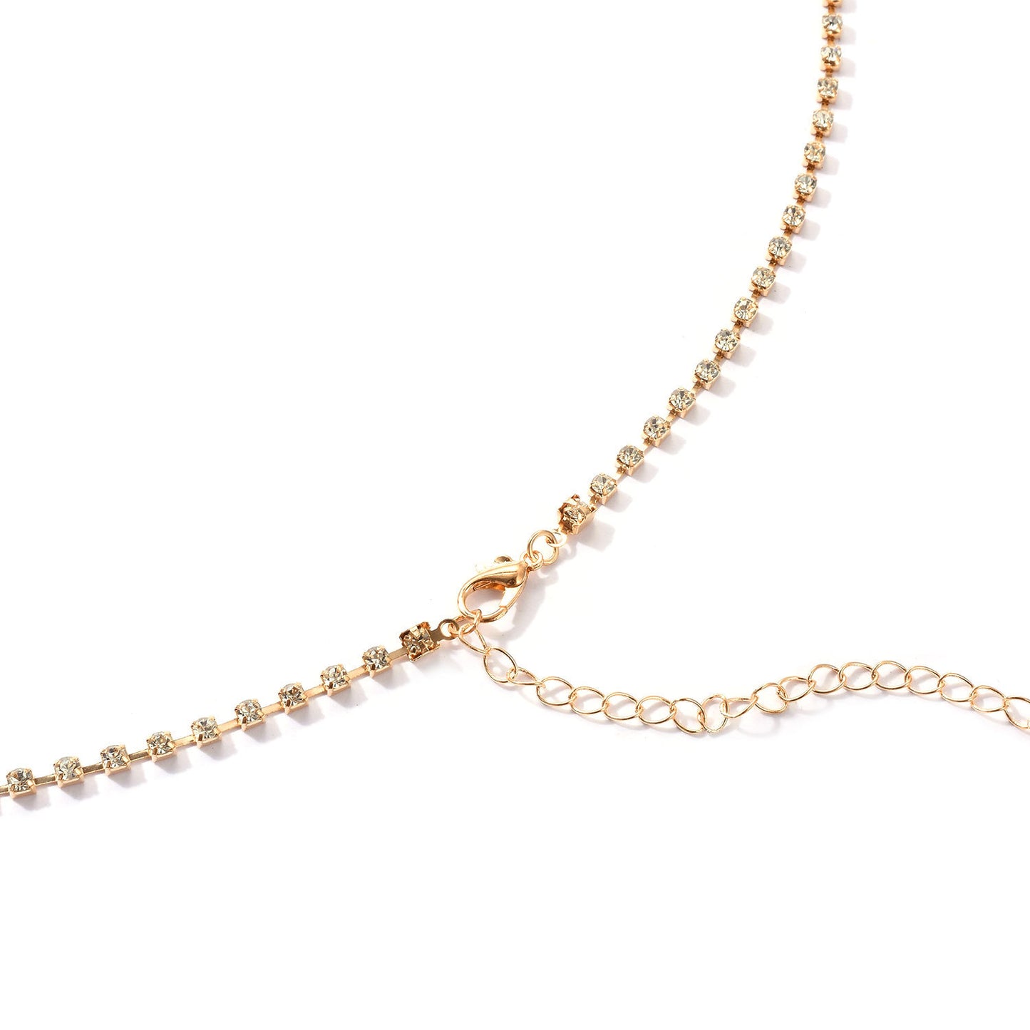 Punk Vintage Metal Rhinestone Body Chain for Women Waist Chain