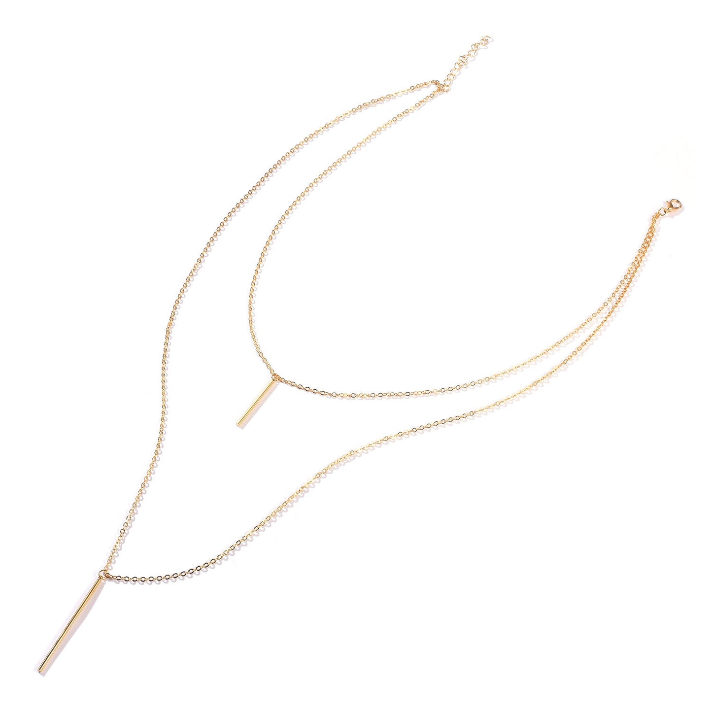 Minimalist Alloy Geometric Clavicle Necklace Women Cross Chain