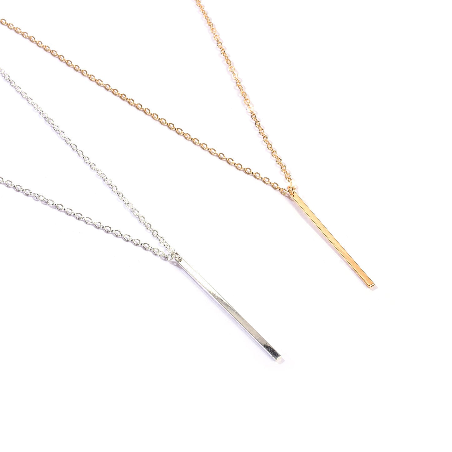 Minimalist Fashion Double Layer Circle Pendant Necklace for Women Alloy Cross Chain Adjustable Length