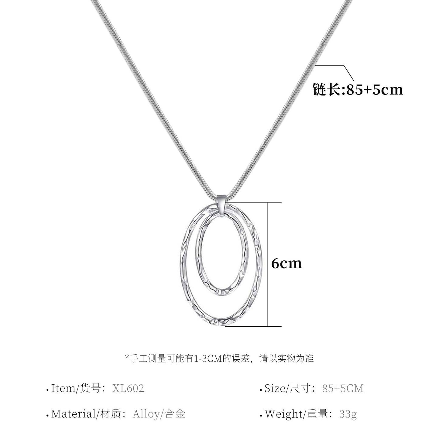 Vintage Trendy Geometric Alloy Snake Chain Necklace for Women