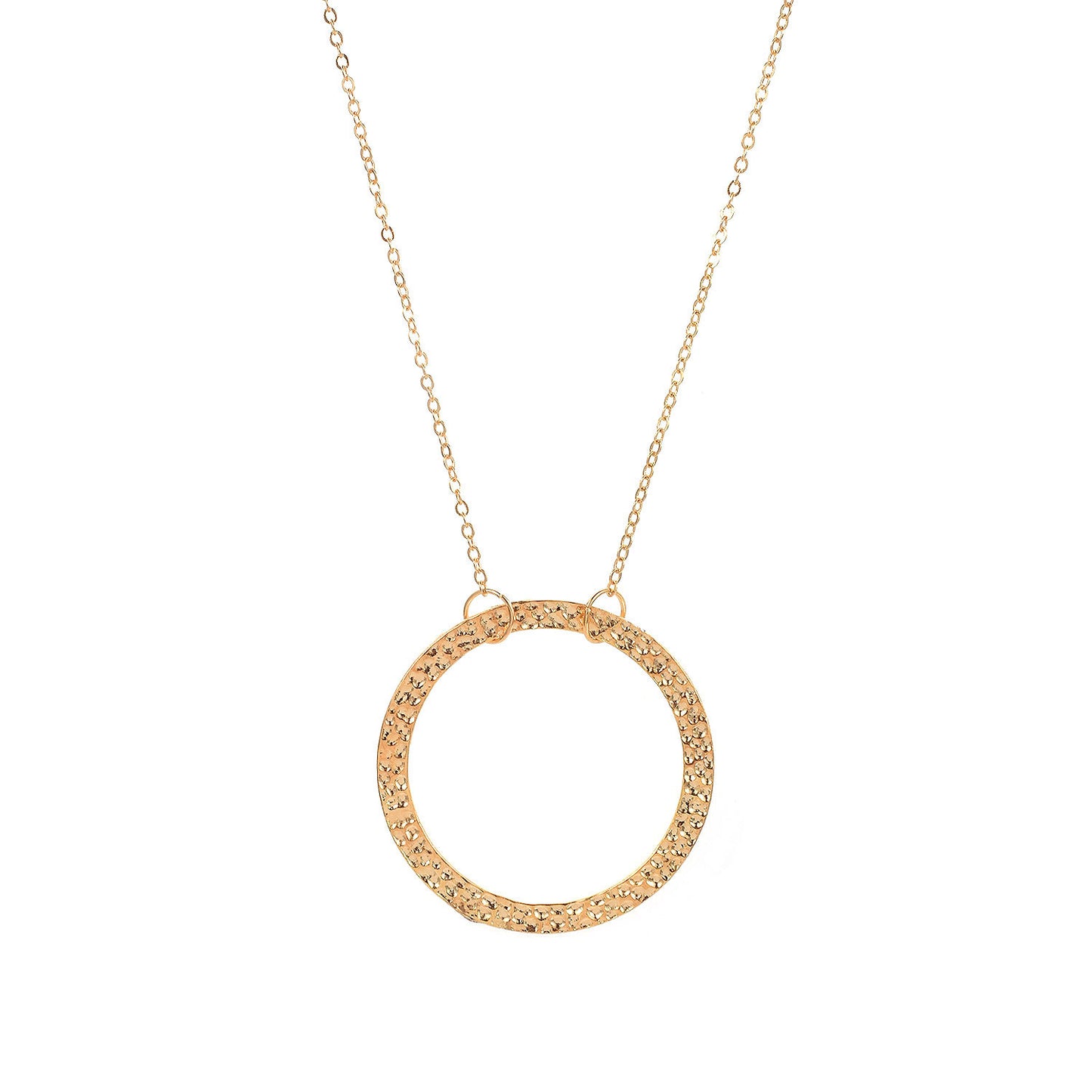 Oversized Geometric Hoop Necklace for Women Alloy Cross Chain Sweater Necklace