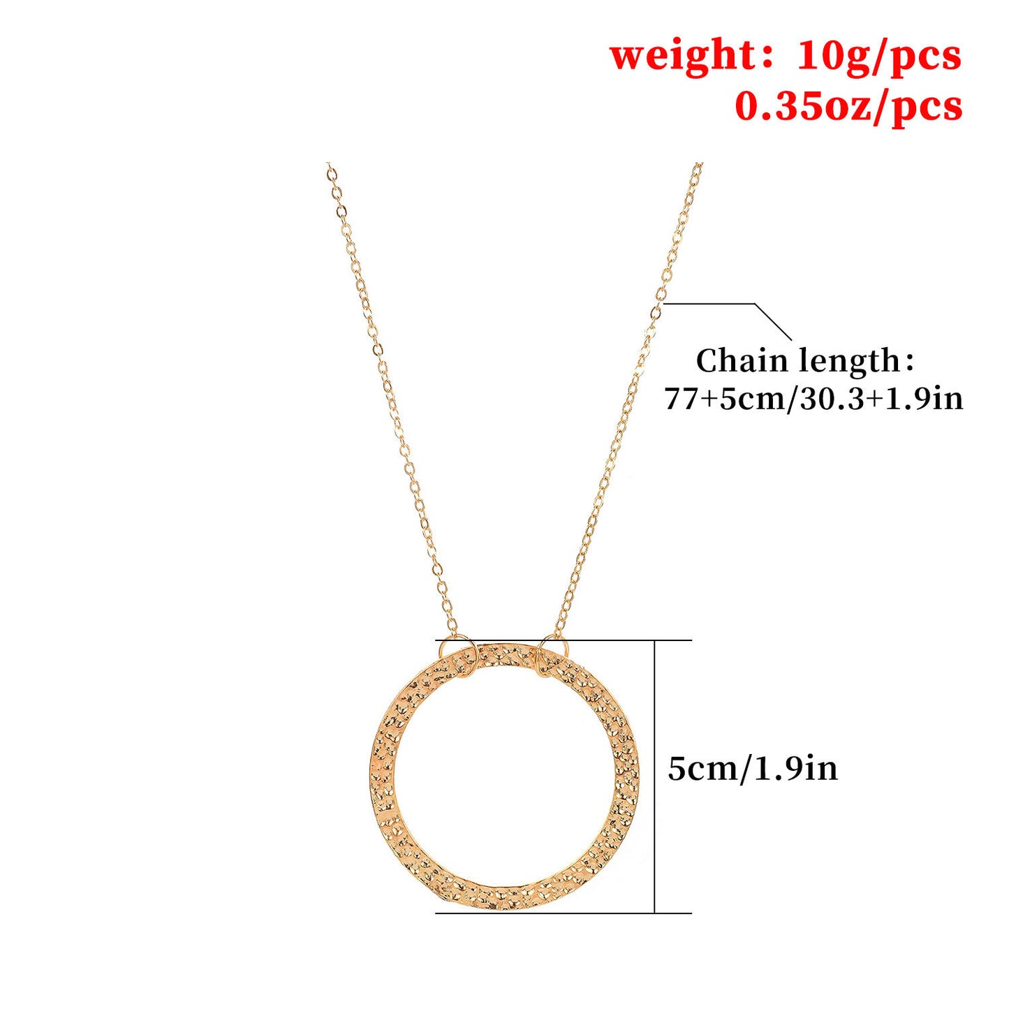 Oversized Geometric Hoop Necklace for Women Alloy Cross Chain Sweater Necklace