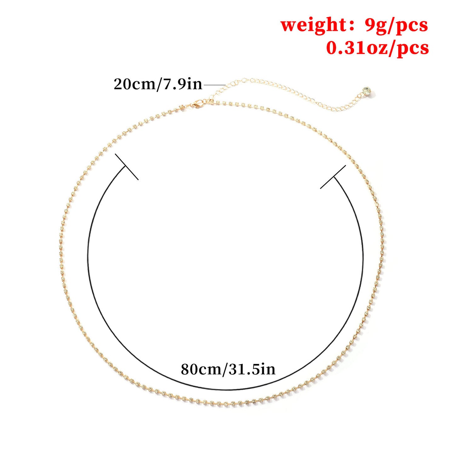 Punk Vintage Metal Rhinestone Body Chain for Women Waist Chain