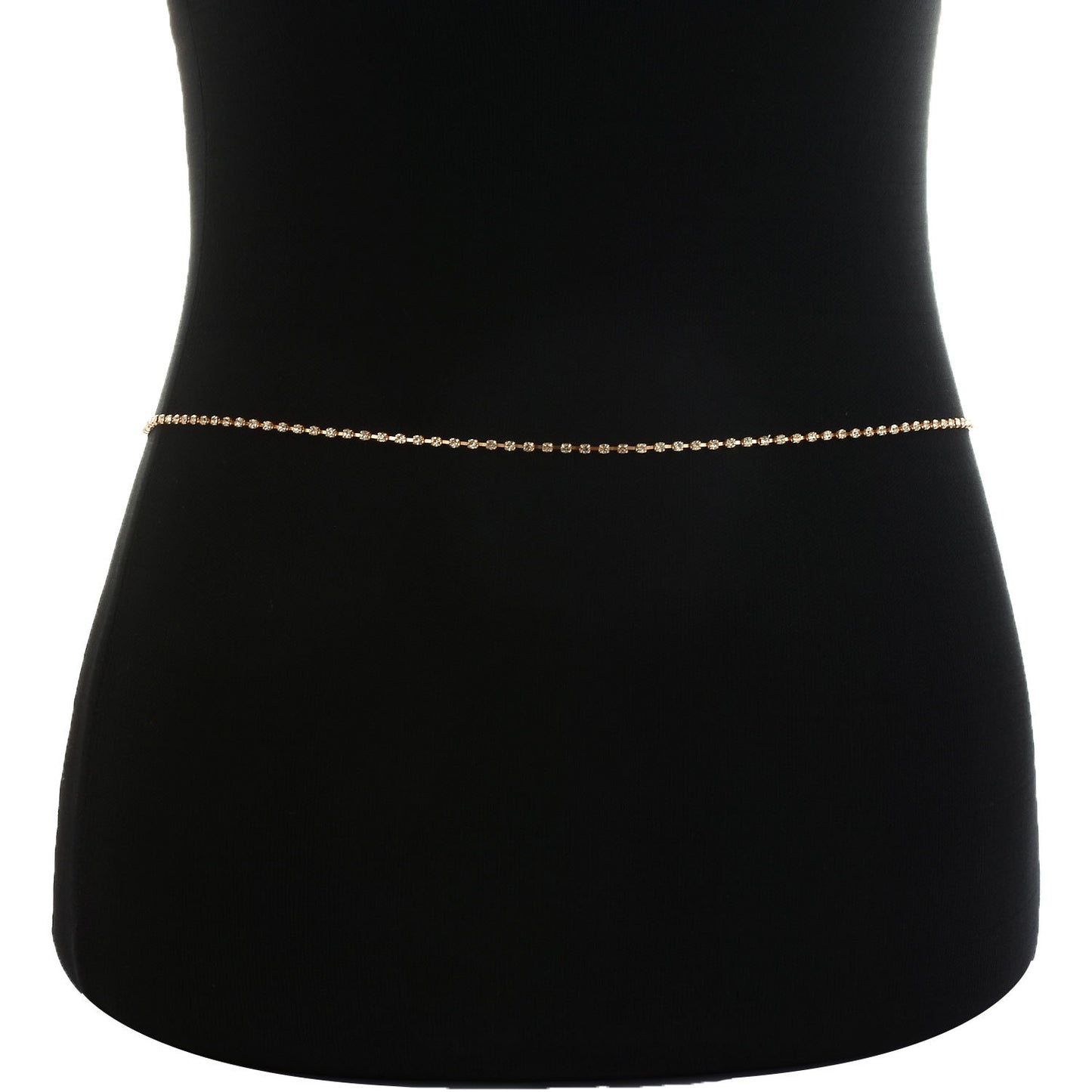 Punk Vintage Metal Rhinestone Body Chain for Women Waist Chain