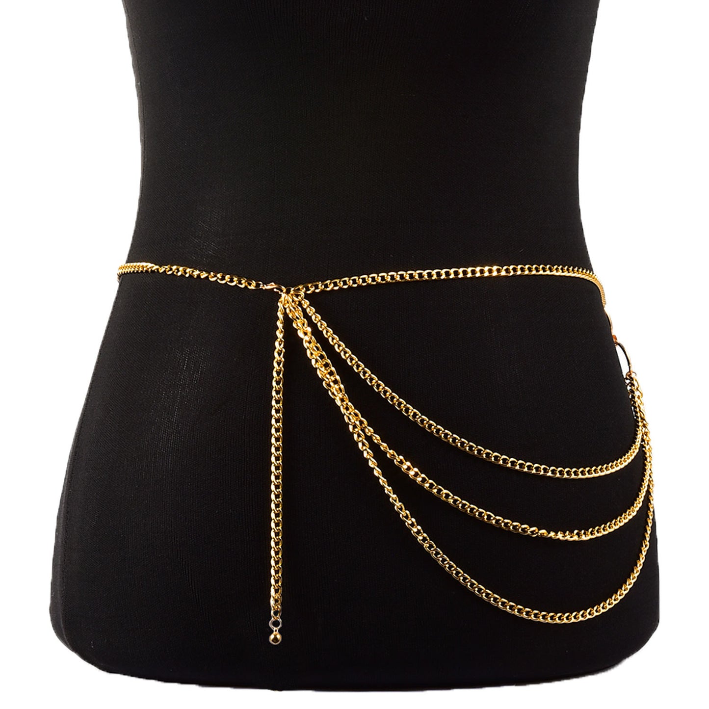Punk Vintage Metal Multi-Layer Circle Waist Chain for Women