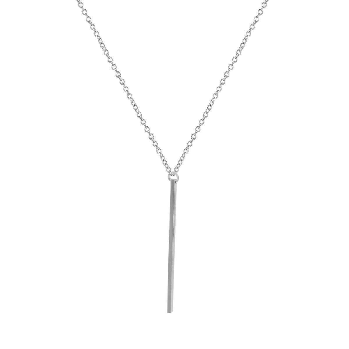 Minimalist Teardrop Pendant Necklace for Women Cross Chain Alloy Long Lariat Necklace Fashion Jewelry