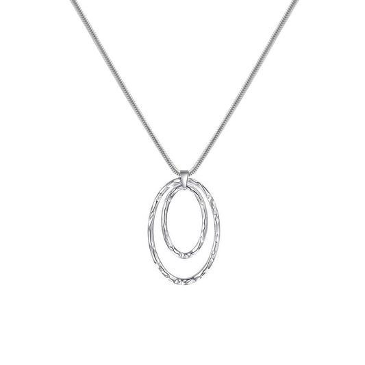 Vintage Trendy Geometric Alloy Snake Chain Necklace for Women