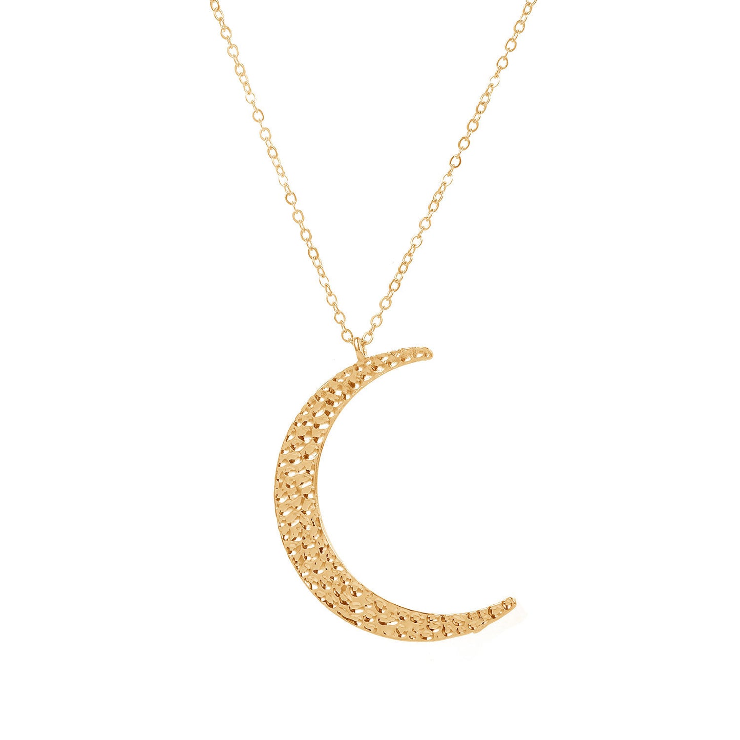 Fashion Statement Crescent Pendant Necklace for Women Alloy Cross Chain Sweater Necklace