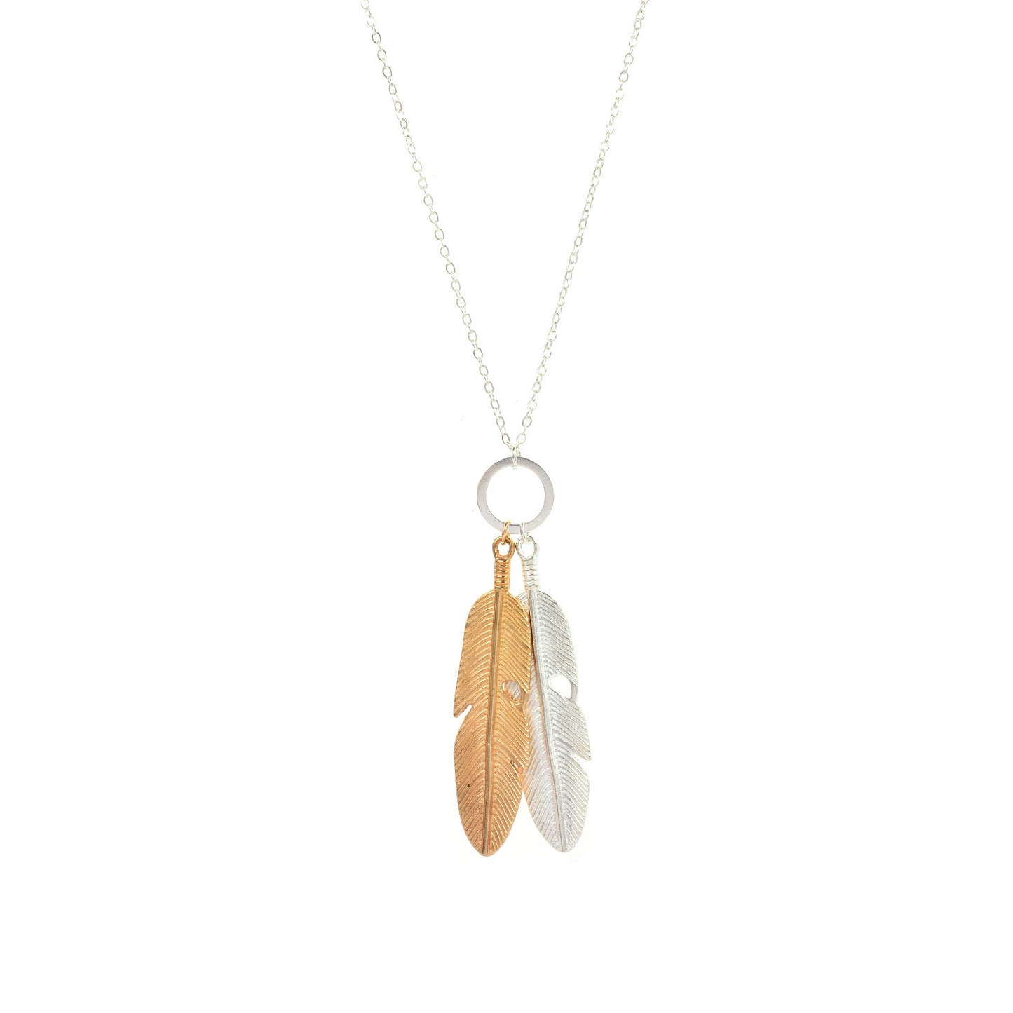 Women's Alloy Leaf Pendant Necklace with Cross Chain Fashion Jewelry for Clavicle