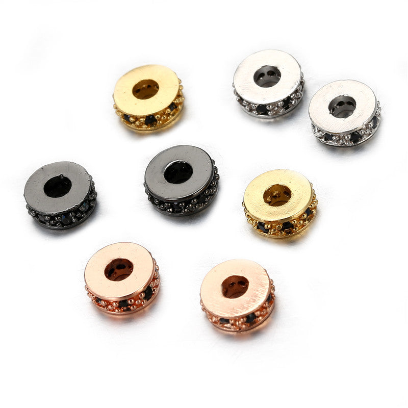 Brass Plated Cubic Zirconia Charm Bar