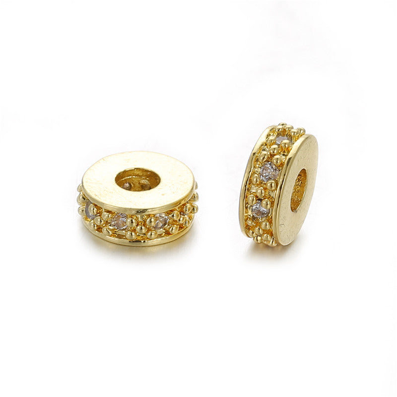 Brass Plated Cubic Zirconia Charm Bar