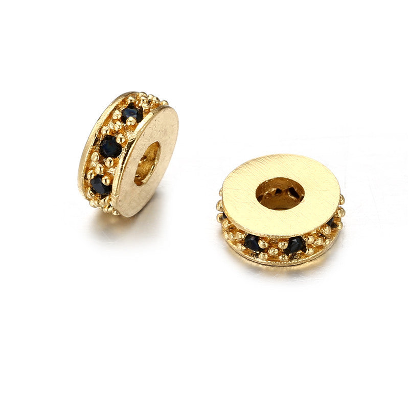 Brass Plated Cubic Zirconia Charm Bar