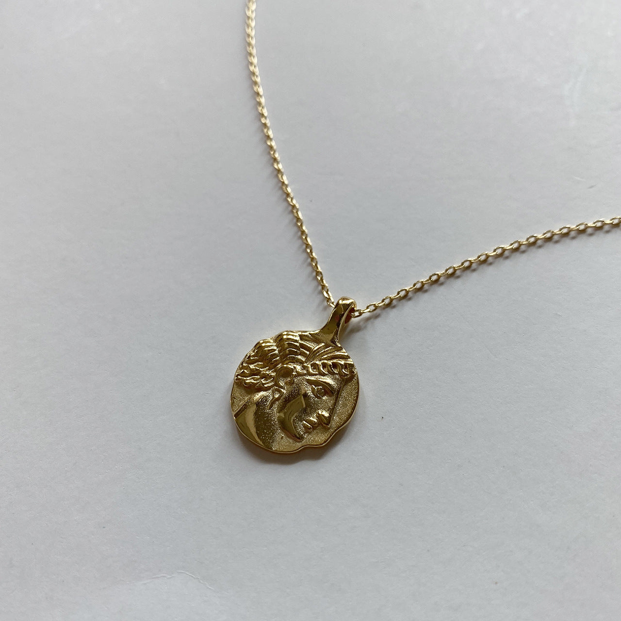Geometric 925 Sterling Silver Gold Plated Necklace with Abstract Texture
