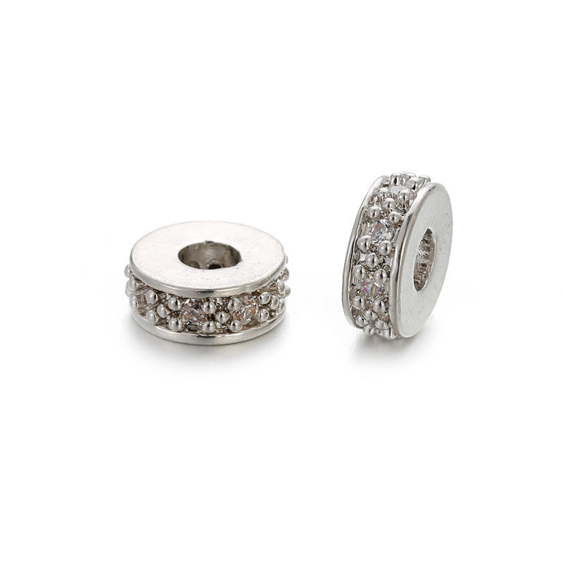 Brass Plated Cubic Zirconia Charm Bar