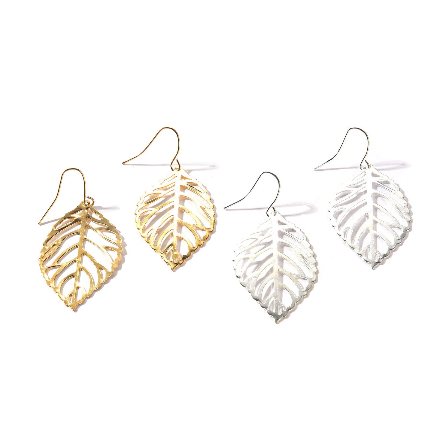 Minimalist Leaf Earrings for Women Alloy Summer Fashion Ear Jewelry Nature Inspired Trendy Lightweight Dainty Leaf Shaped Studs or Hoops