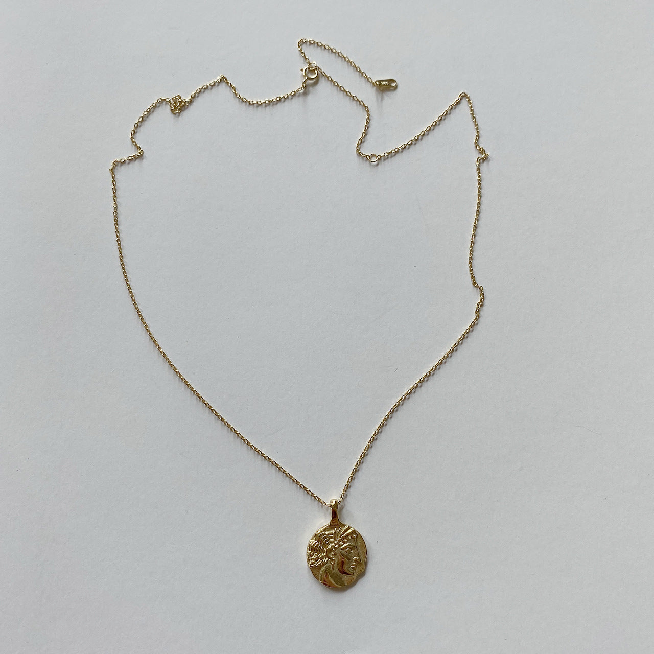 Geometric 925 Sterling Silver Gold Plated Necklace with Abstract Texture