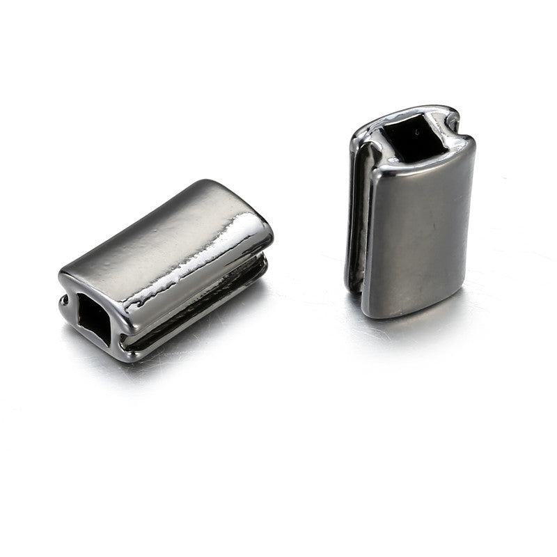 Square Geometric Zinc Alloy Plated Charm Bar
