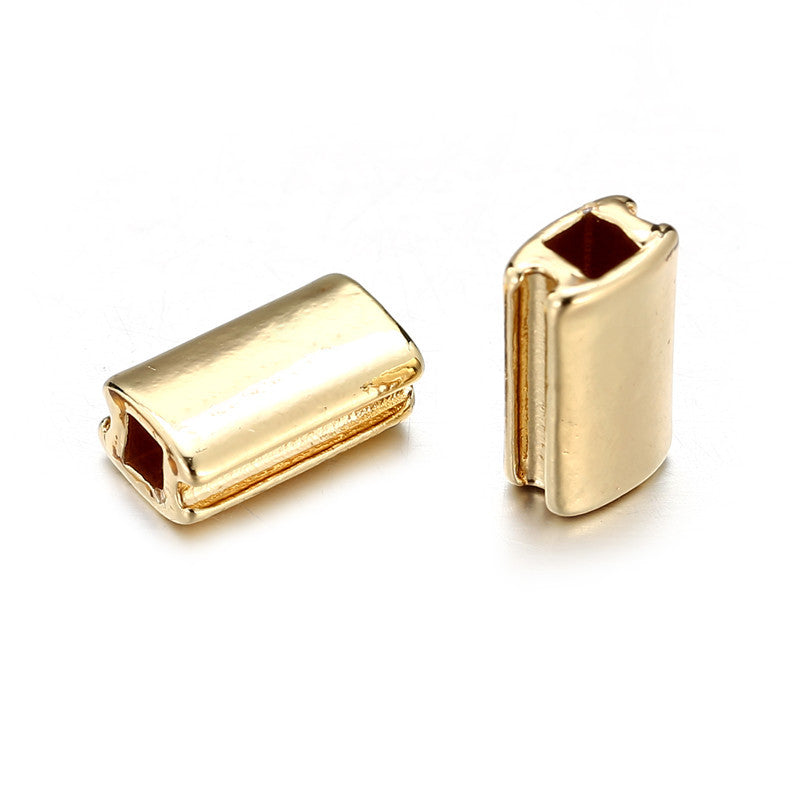 Square Geometric Zinc Alloy Plated Charm Bar