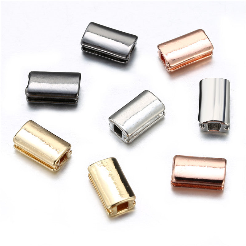 Square Geometric Zinc Alloy Plated Charm Bar