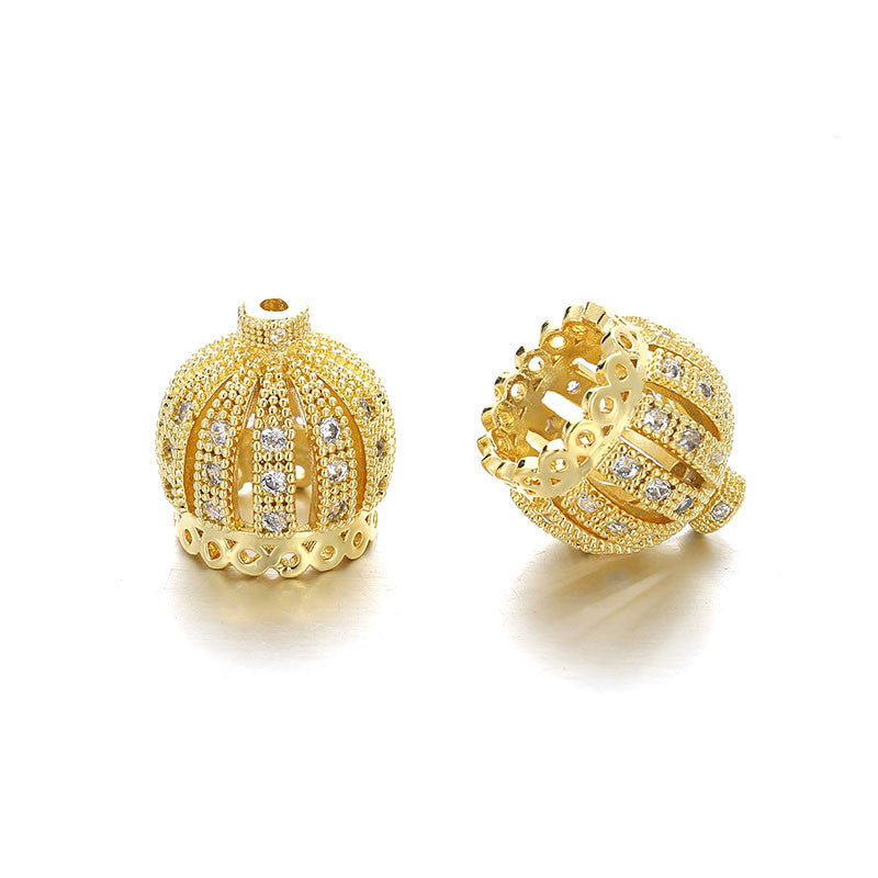 Minimalist Hollow Micro-paved Cubic Zirconia Plated Brass Charm Bar