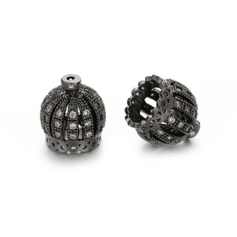 Minimalist Hollow Micro-paved Cubic Zirconia Plated Brass Charm Bar