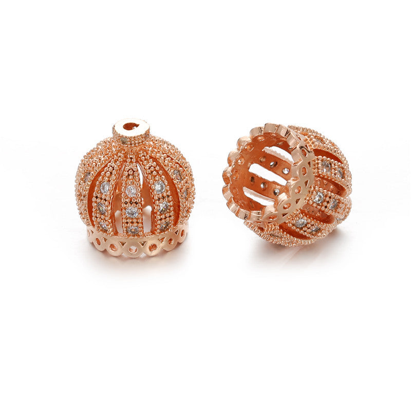 Minimalist Hollow Micro-paved Cubic Zirconia Plated Brass Charm Bar