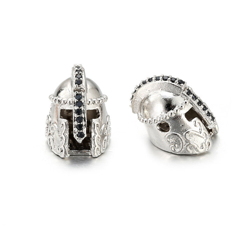 Minimalist Brass Plated Cubic Zirconia Inlay Charm Bar