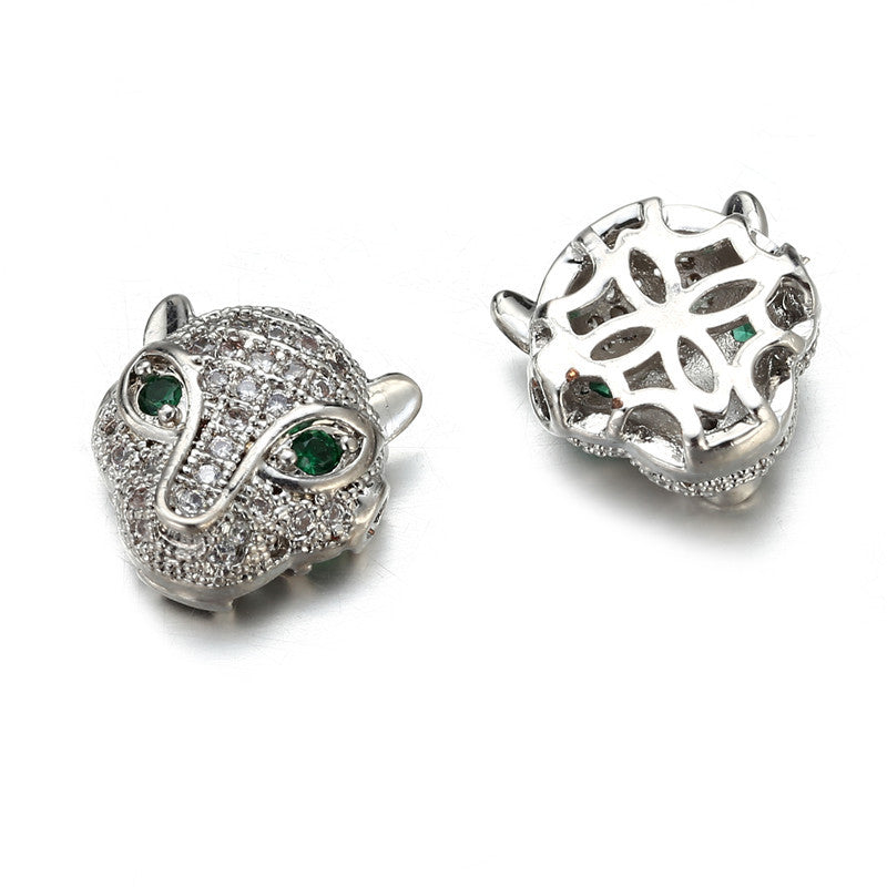 Minimalist Brass Plated Cubic Zirconia Inlay Charm Bar