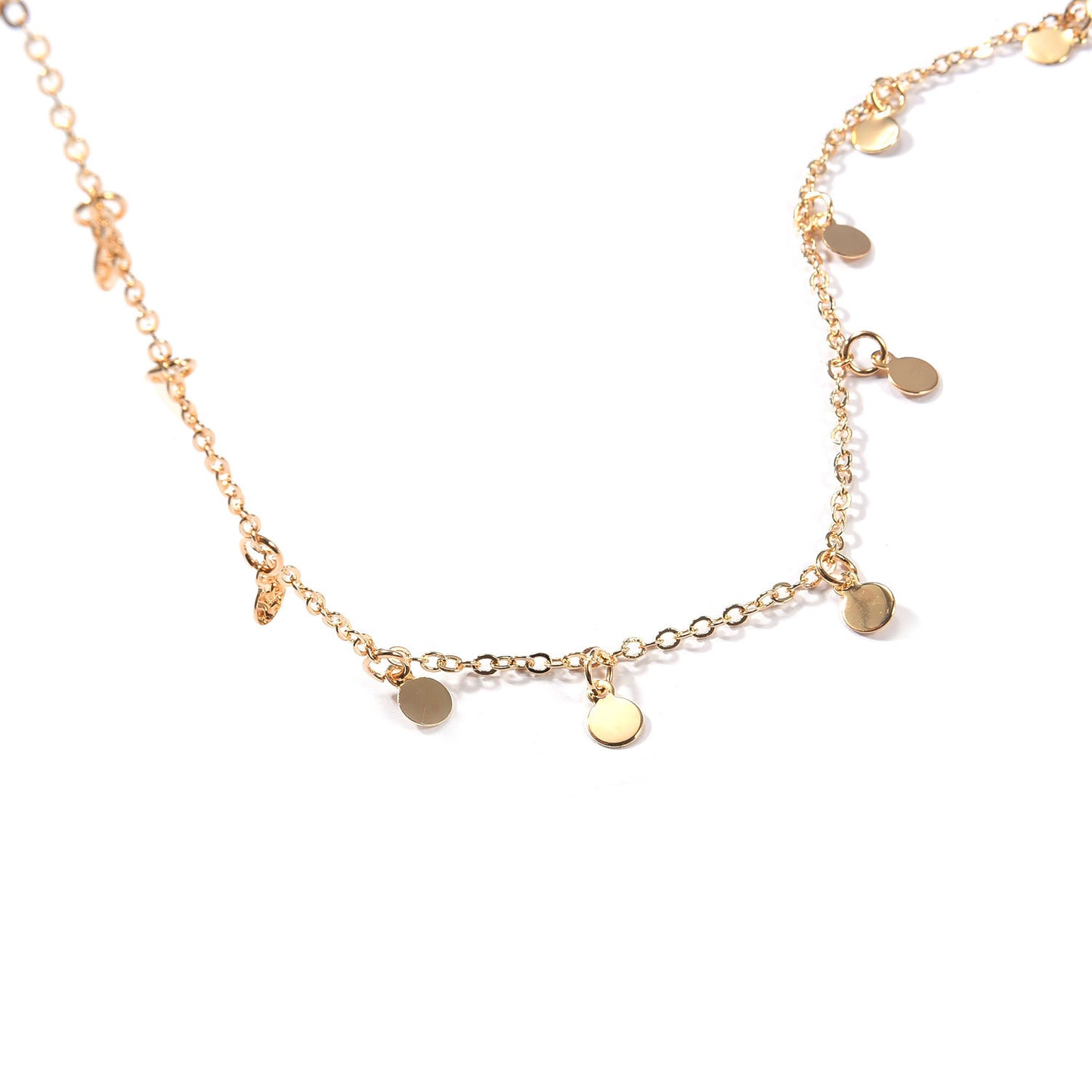 Geometric Minimalist Fashion Alloy Cross Chain Necklace for Women