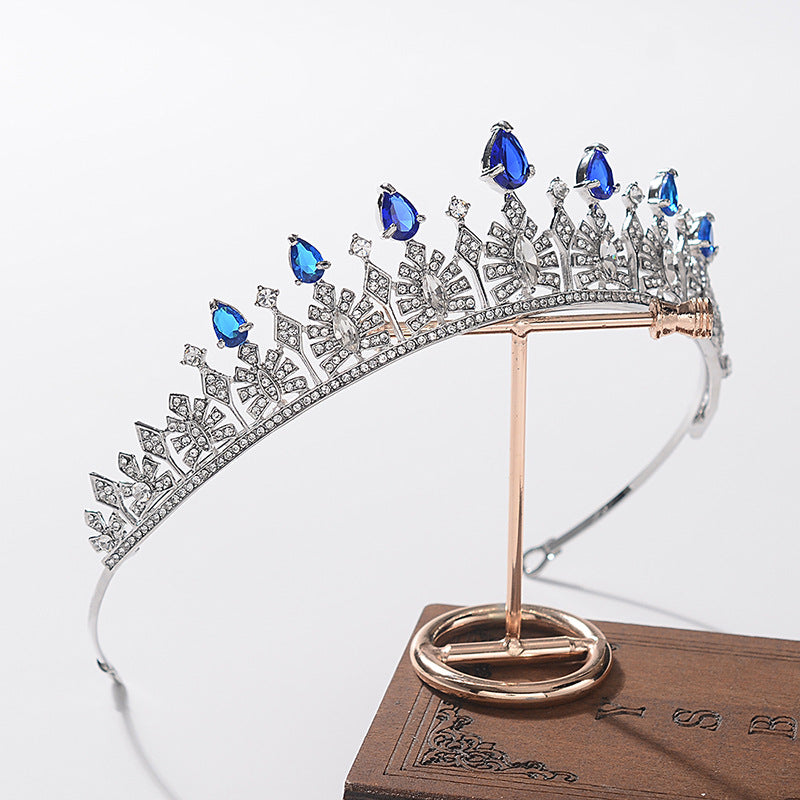 Elegant Cubic Zirconia Inlaid Alloy Geometric Headband for Women Wedding Bridal Hair Accessory
