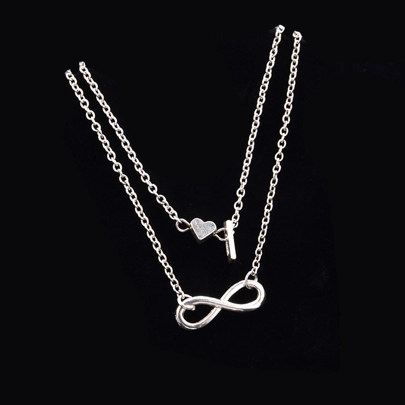 Heart-Shaped Alloy Anklet for Women European Style Fashion Jewelry