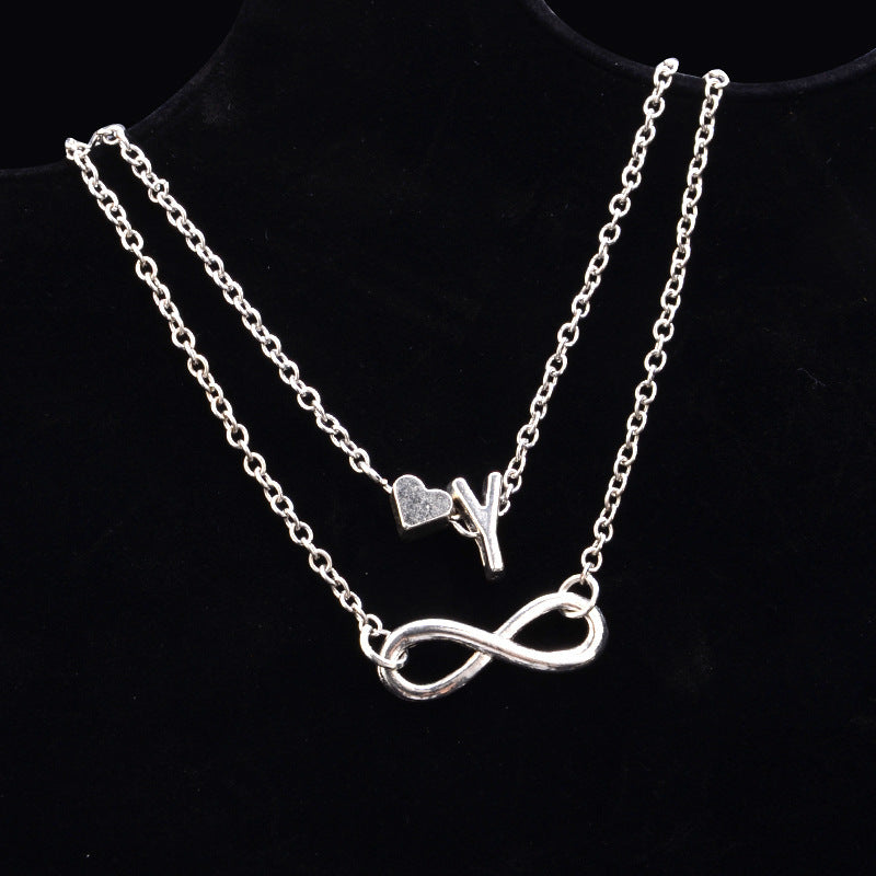 Heart-Shaped Alloy Anklet for Women European Style Fashion Jewelry