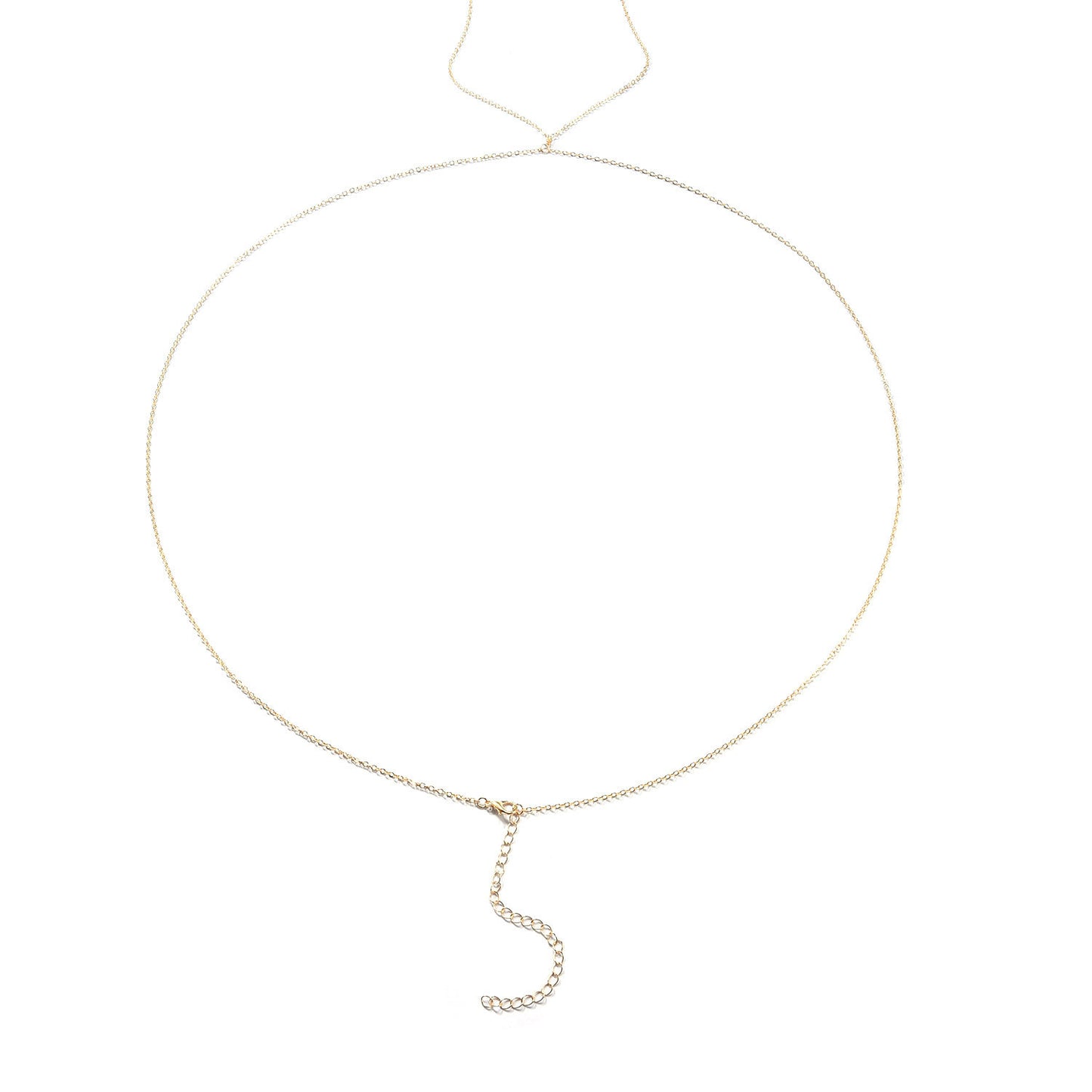 Minimalist Fashion Alloy Geometric Cross Chain Body Chain for Women