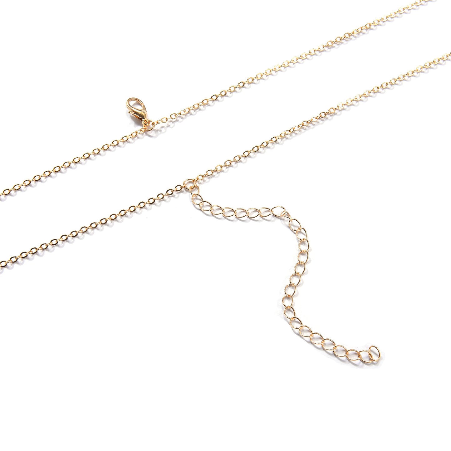 Minimalist Fashion Alloy Geometric Cross Chain Body Chain for Women
