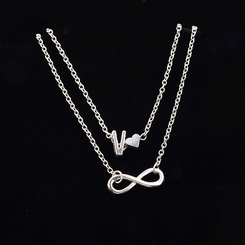Heart-Shaped Alloy Anklet for Women European Style Fashion Jewelry