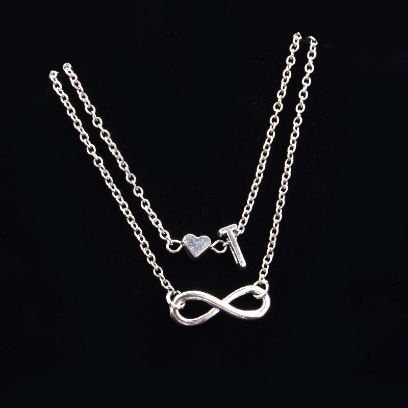 Heart-Shaped Alloy Anklet for Women European Style Fashion Jewelry