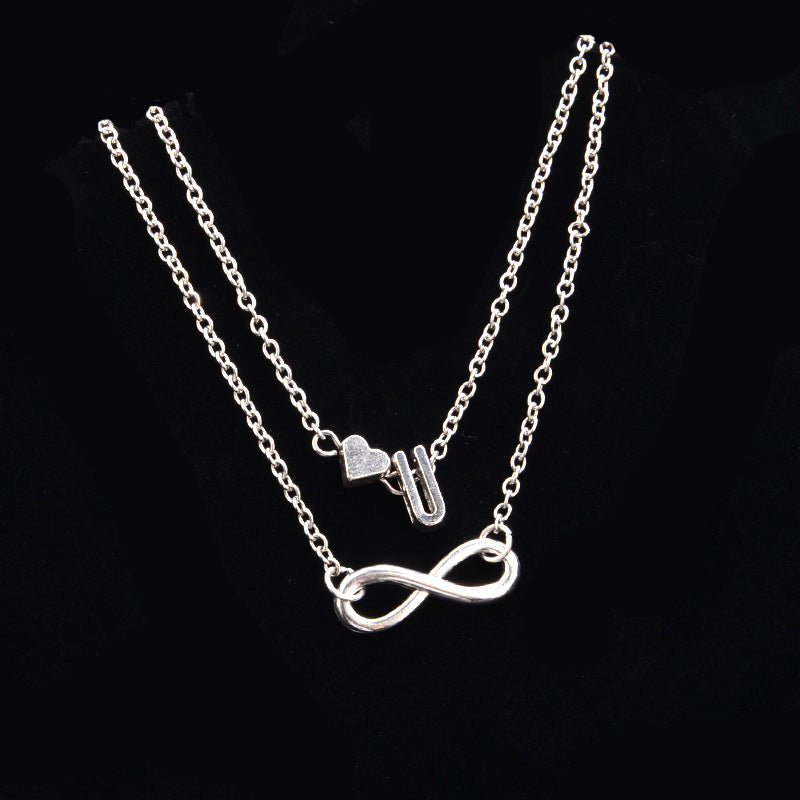 Heart-Shaped Alloy Anklet for Women European Style Fashion Jewelry