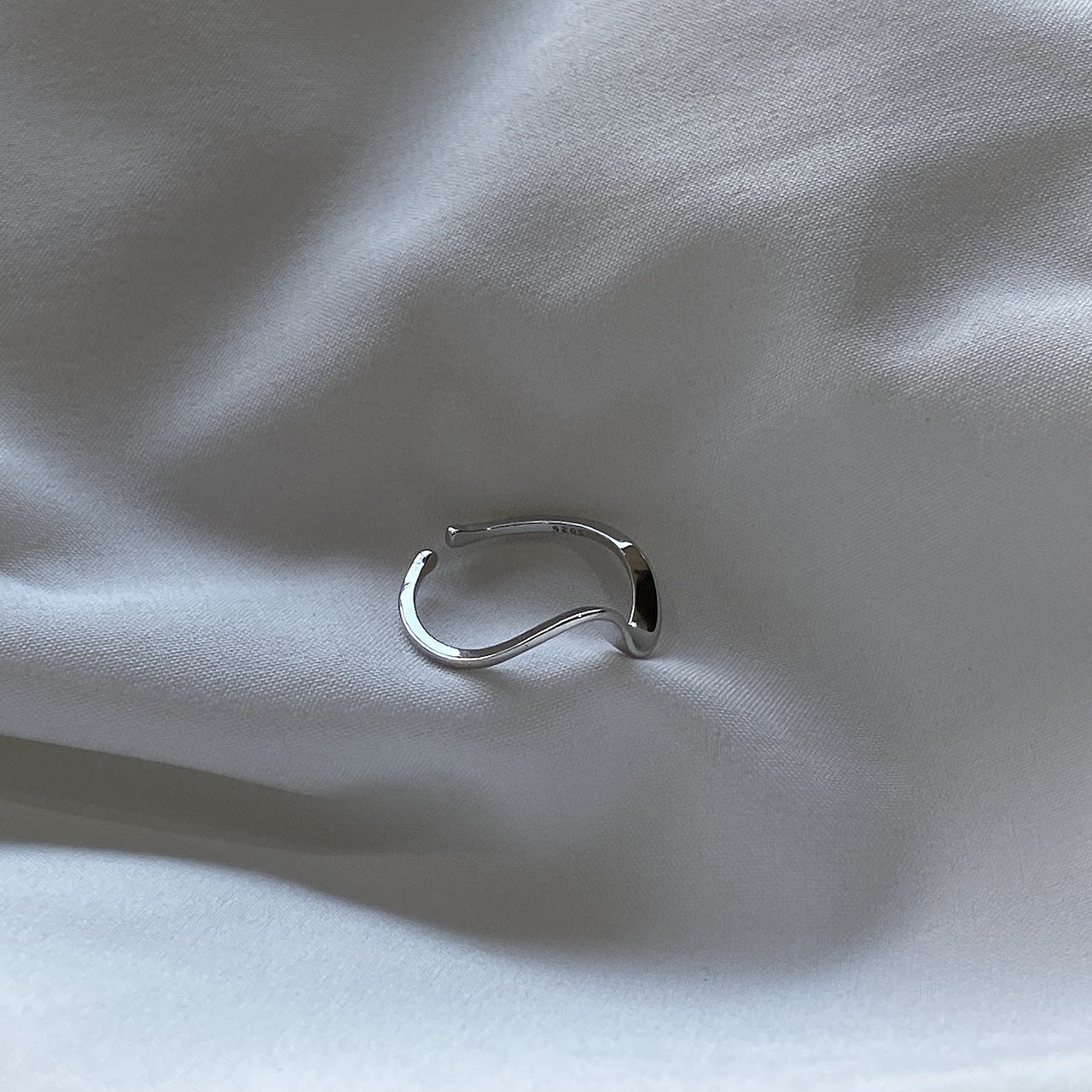 Minimalist 925 Sterling Silver Geometric Ring for Women