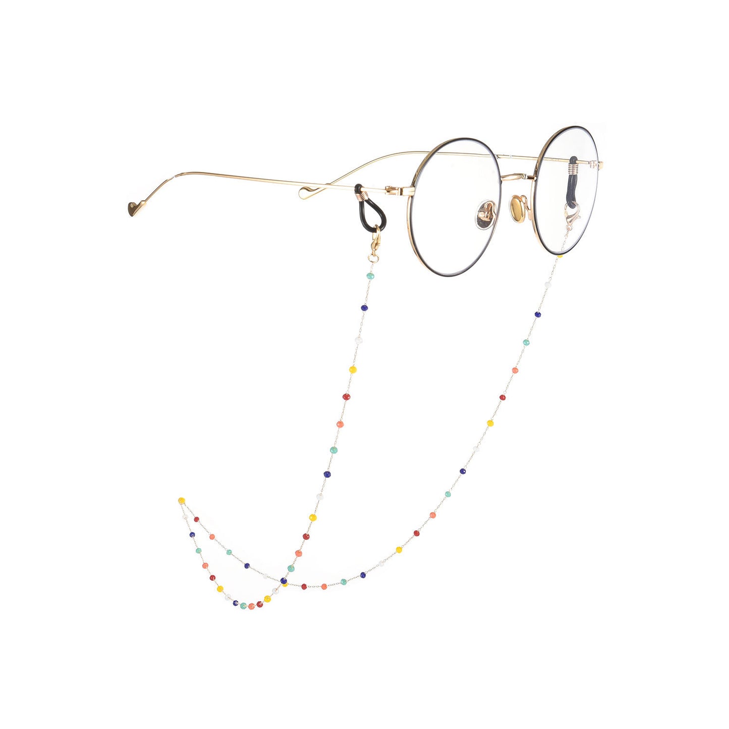Minimalist Sweet Solid Color Alloy Ball Chain Glasses Chain for Women