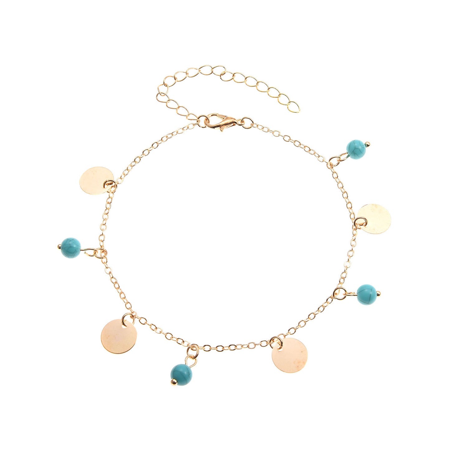 Minimalist Alloy Geometric Anklet for Women
