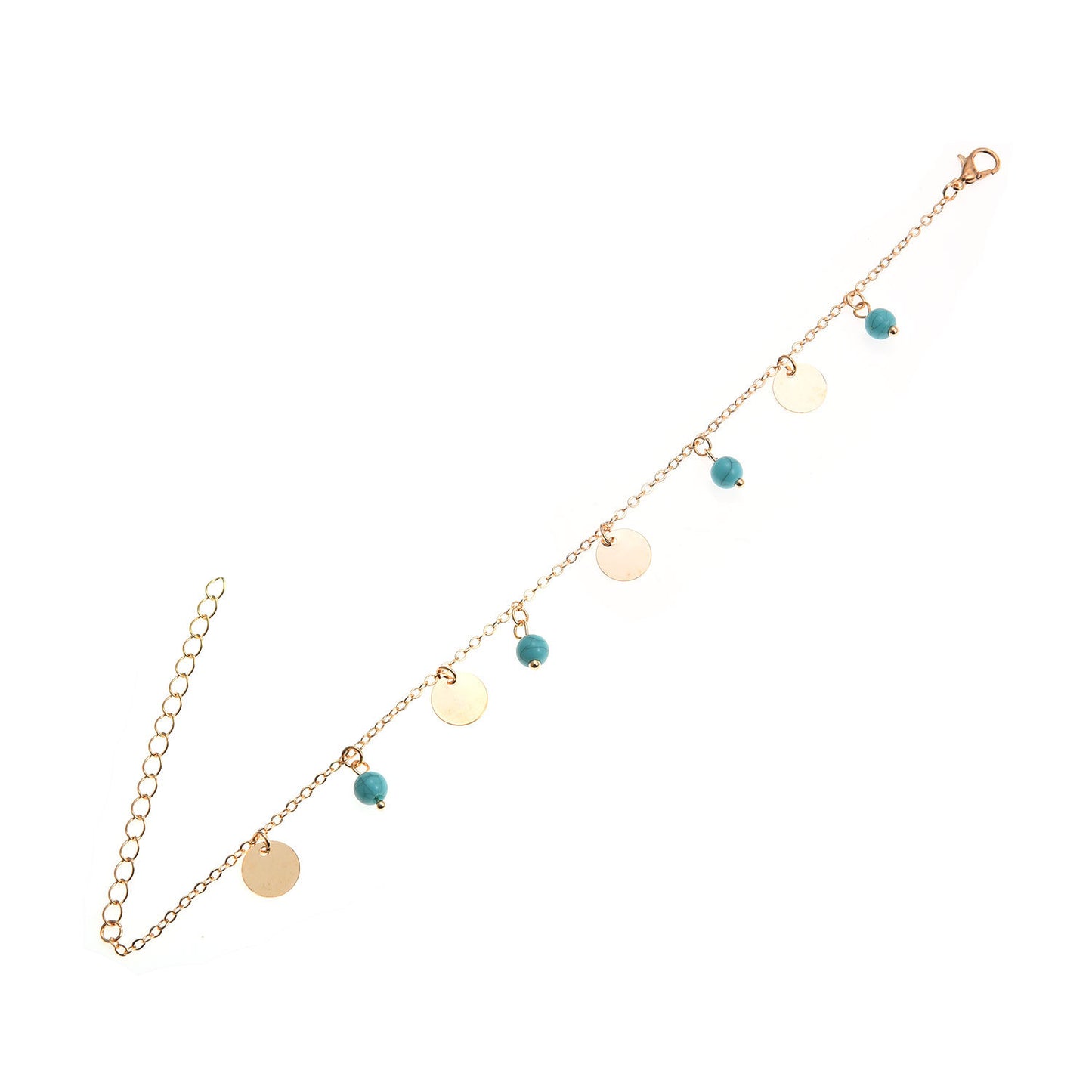 Minimalist Alloy Geometric Anklet for Women