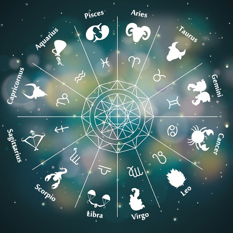 Collana Segno Zodiacale Acciaio Inossidabile Catena a O Ciondolo Moda Minimalista per Regalo di Compleanno Unisex