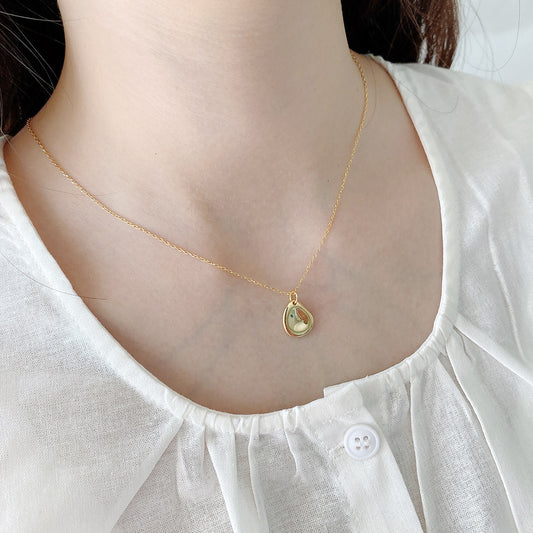 Dolce Collana Minimalista Geometrica Placcata Argento Sterling 925 con Catena a Sfera