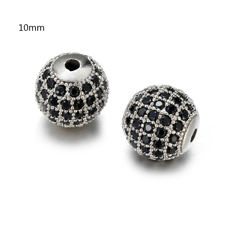 Minimalist Brass Plated Cubic Zirconia Inlay Charm Bar