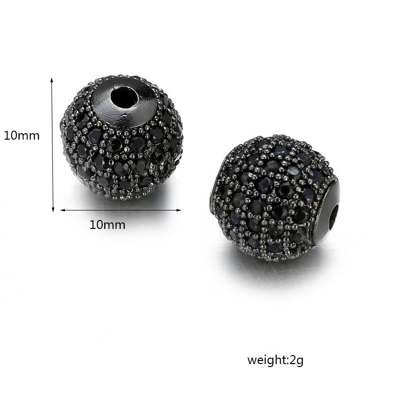 Minimalist Brass Plated Cubic Zirconia Inlay Charm Bar