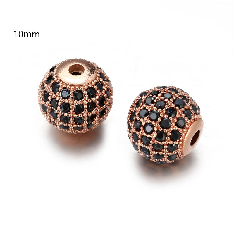 Minimalist Brass Plated Cubic Zirconia Inlay Charm Bar